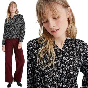 Madewell Black Floral Blouse